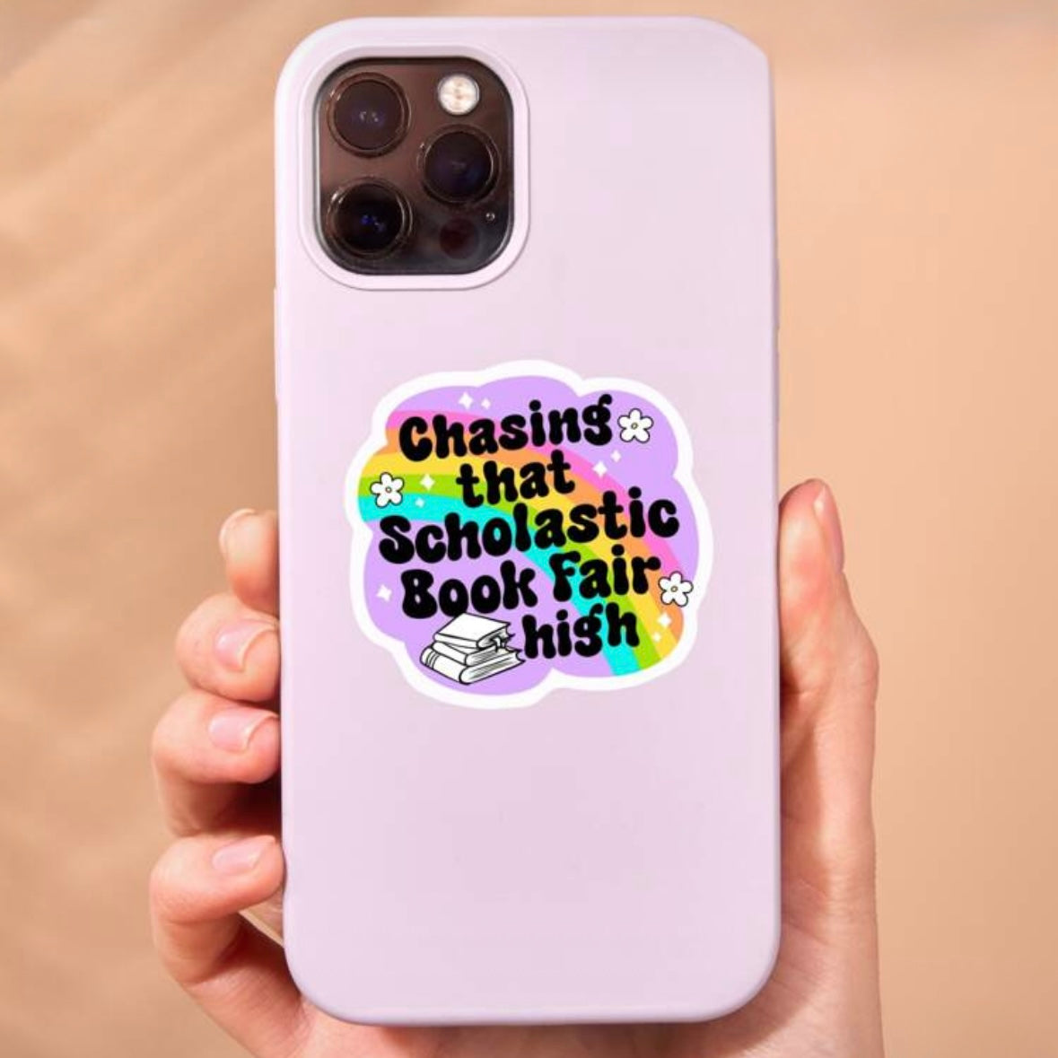 Chasing That Scholastic Book Fair High Bubble Sticker