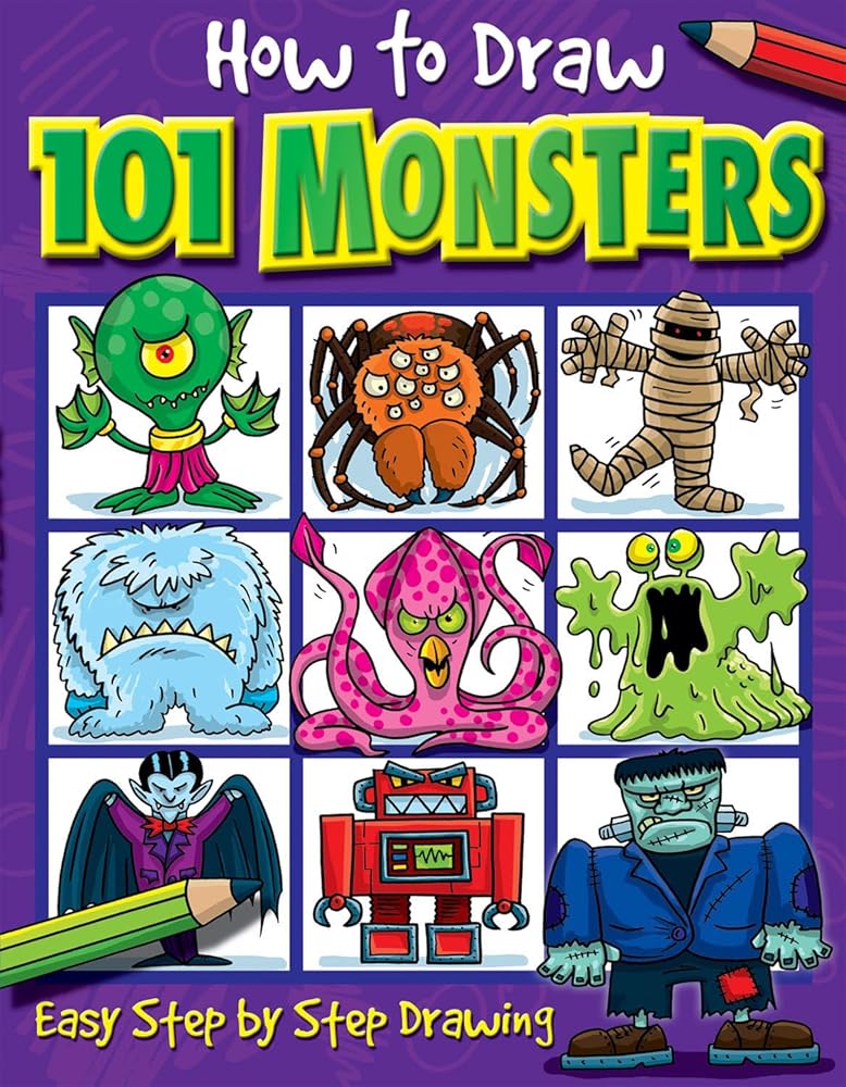 How to Draw 101 Monsters: Easy Step-by-step Drawing (How to draw) cover image