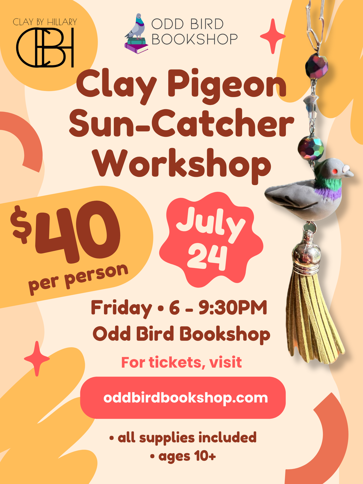 Clay Pigeon Sun-Catcher Workshop