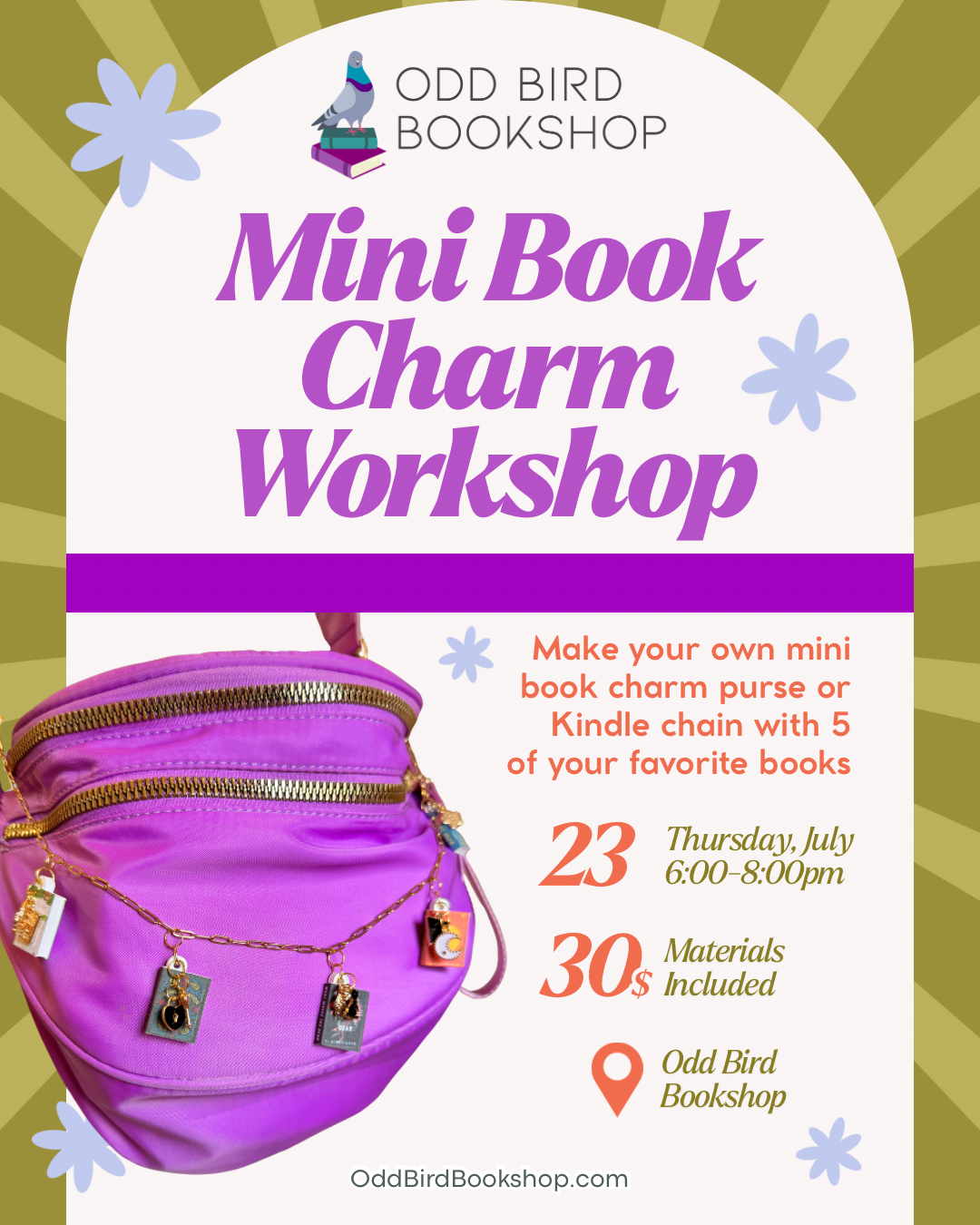 Mini Book Charm Workshop 7/23