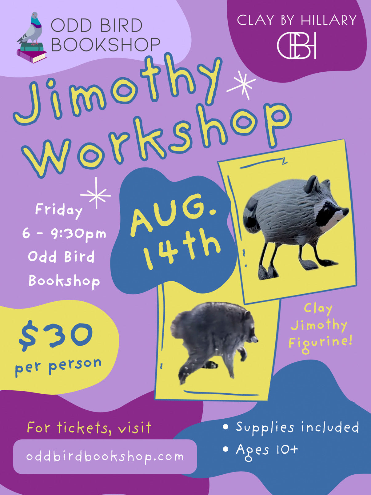 Jimothy Clay Figure Workshop 🦝