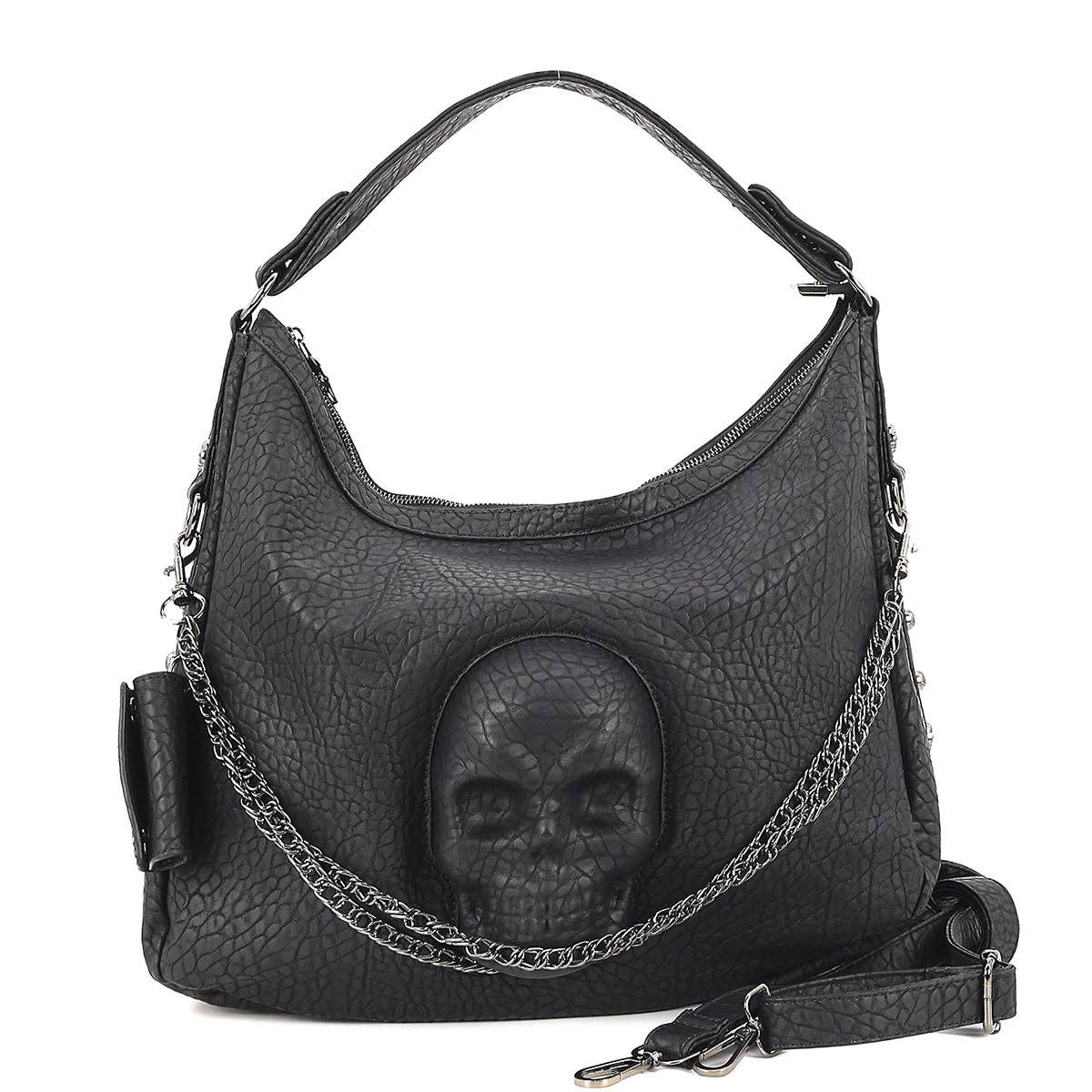 Metal Skull Hobo Bag