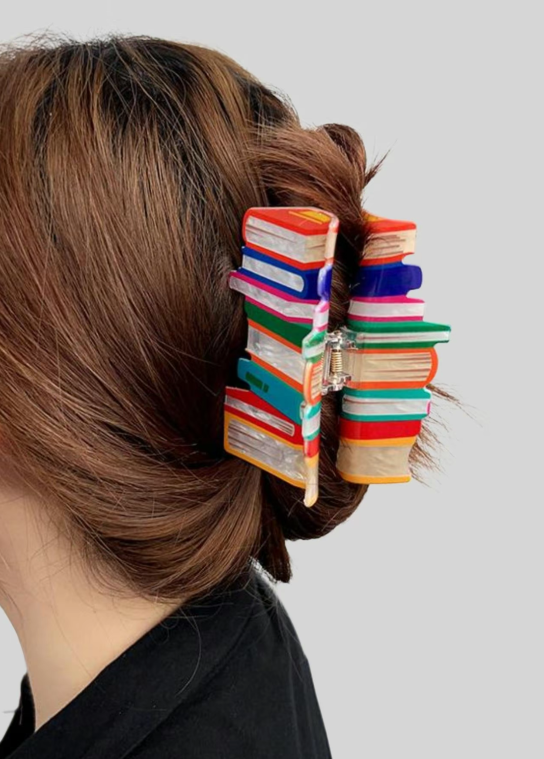 Book Stack Claw Clip