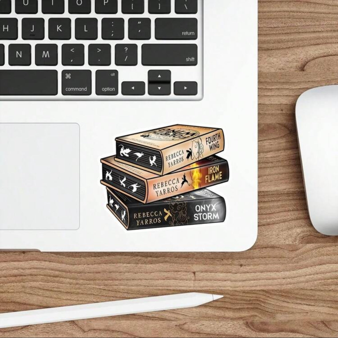 Yarros Book Stack Sticker