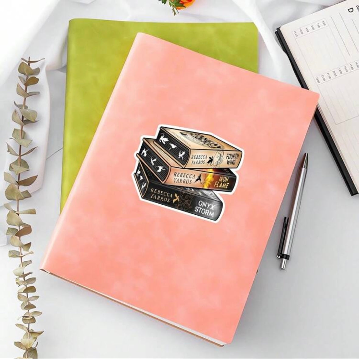 Yarros Book Stack Sticker