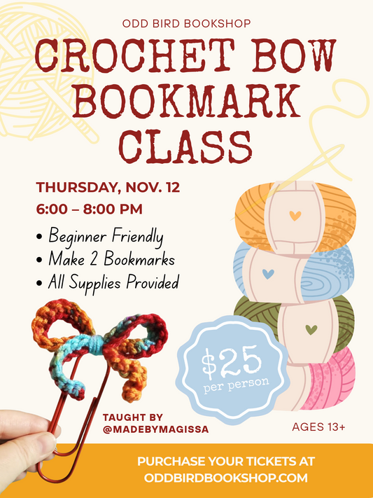 🎀 Crochet Bow Bookmark Class - 11/12