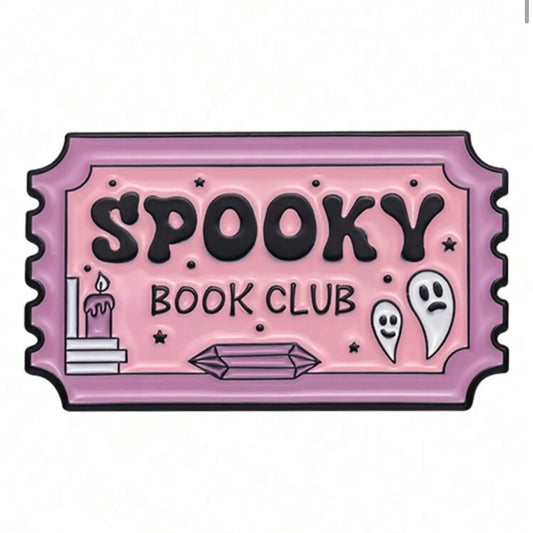 Spooky Book Club Pin