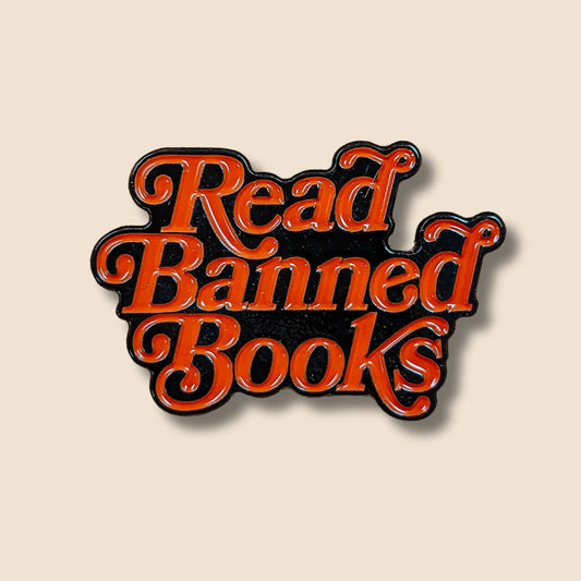 Read Banned Books Enamel Pin