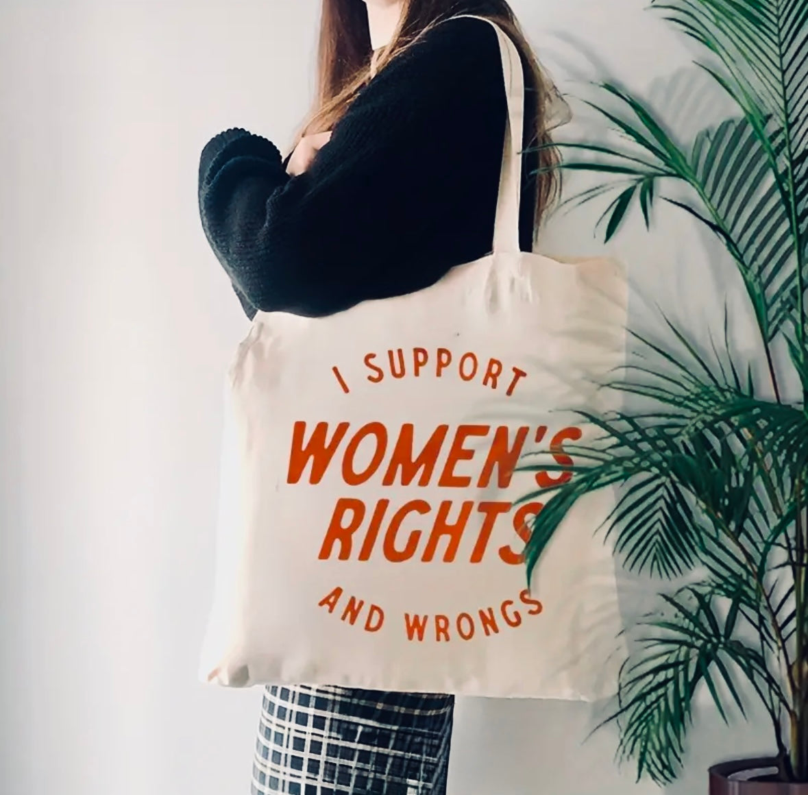 I Support Women's Rights and Wrongs Tote