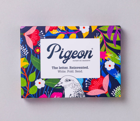 Floral Fantasia Pigeon, Botanical Folding Letters, Pack of 6