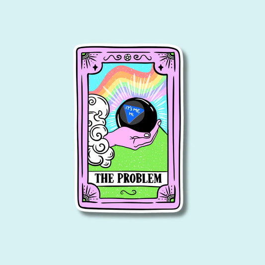 The Problem Alternative Tarot Card Sticker