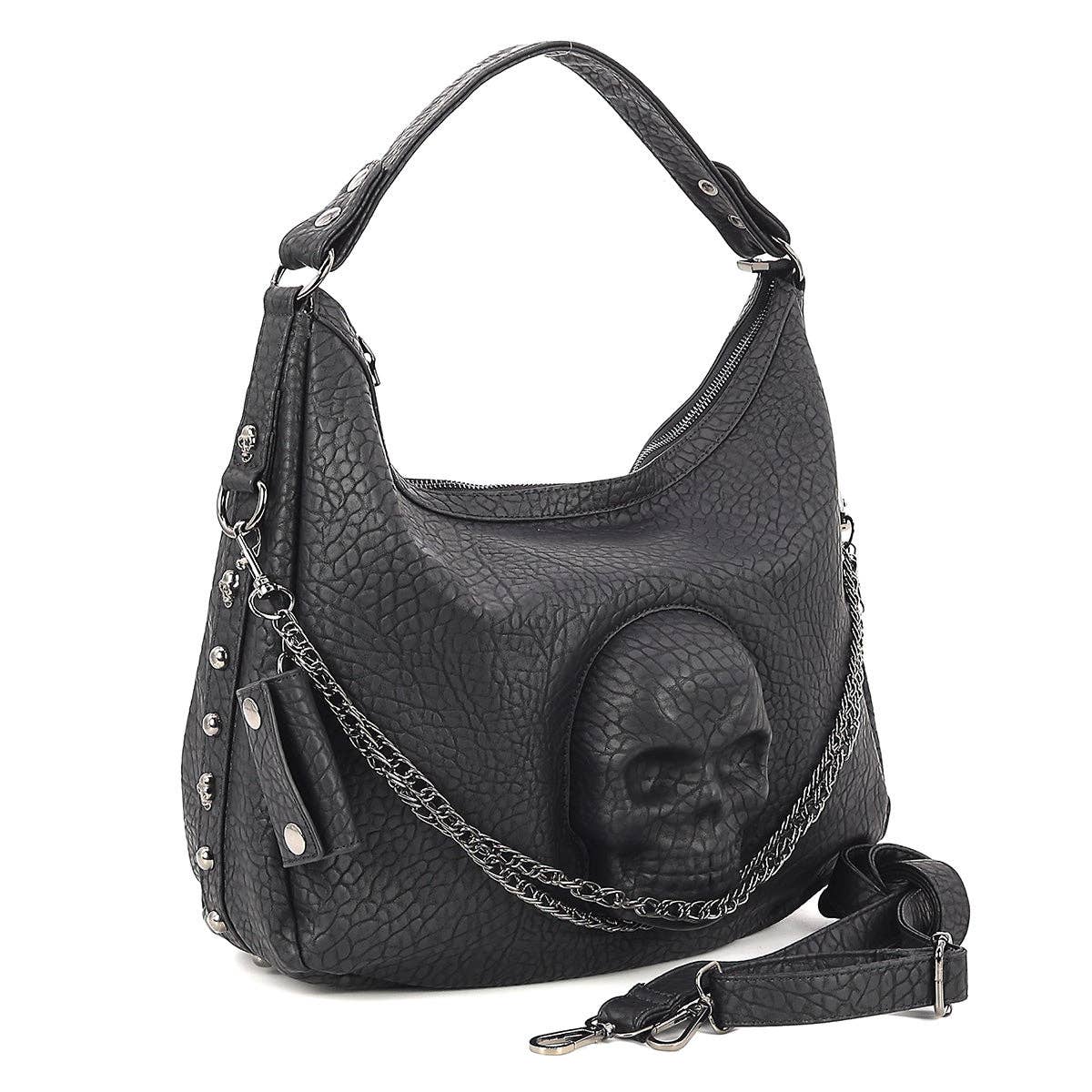 Metal Skull Hobo Bag